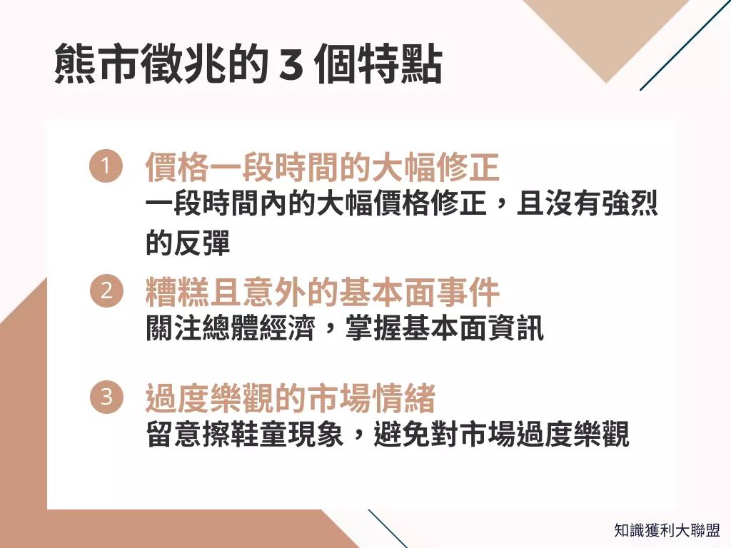 熊市徵兆你必知的3 個特點，掌握訣竅提前避開重大虧損- 知識獲利大聯盟