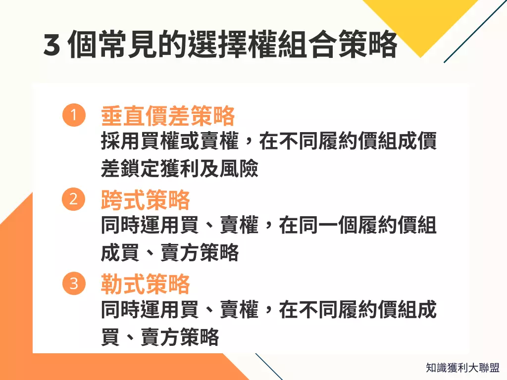 選擇權組合策略有哪些？ 這3 個常見獲利策略你會了嗎？ - 知識獲利大聯盟