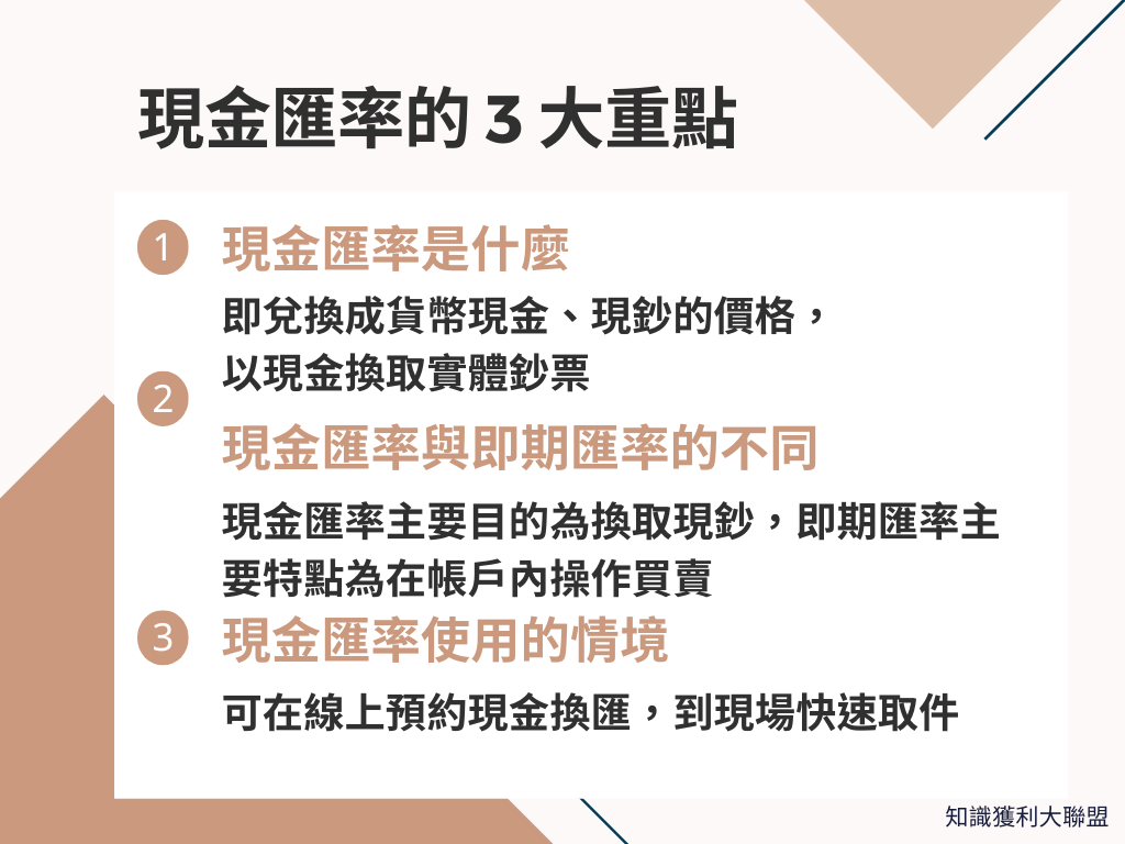 現金匯率是什麼？看懂「現金匯率」的3 大重點，換匯快速又划算- 知識獲利大聯盟