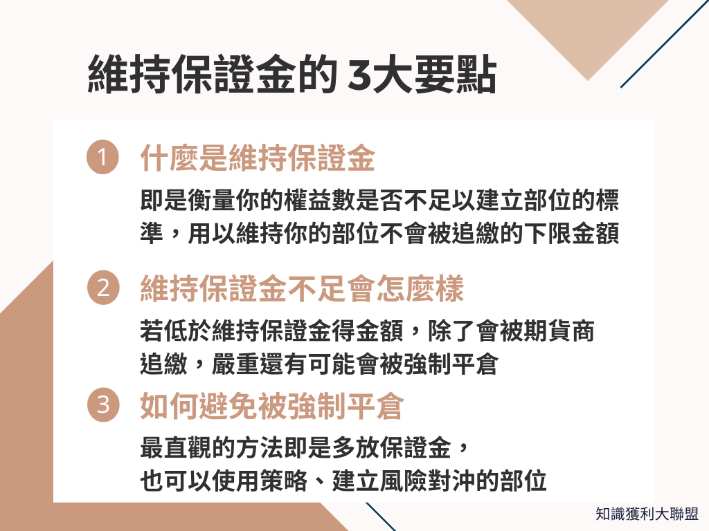 什麼是維持保證金？了解保證金3 大要點，避免被強制平倉交易- 知識獲利大聯盟