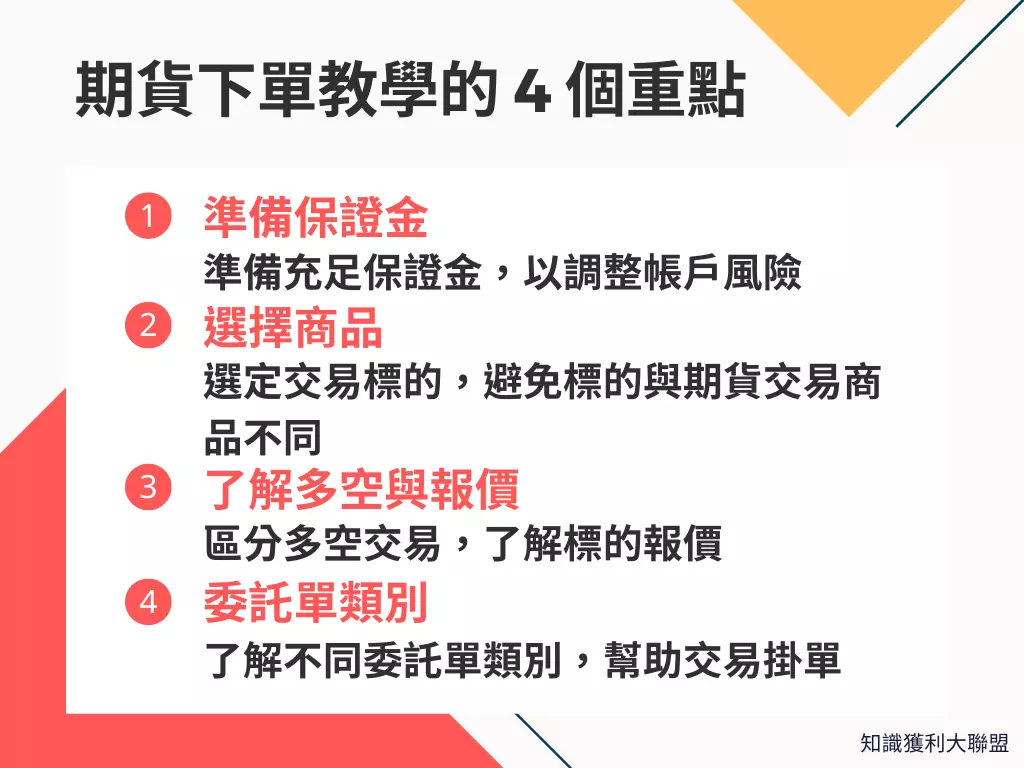 不知道期貨如何操作？透過這3 個操作要點讓你快速上手期貨交易- 知識獲利大聯盟