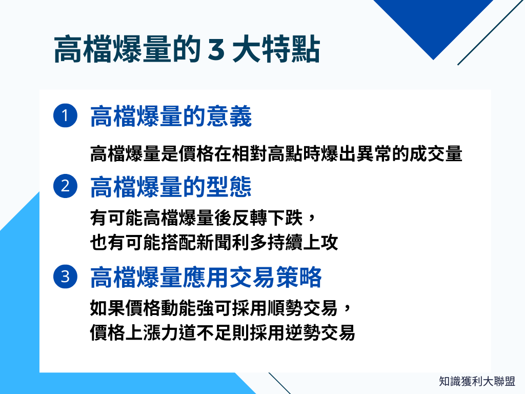 高檔爆量怎麼做？學會判讀3 大特點，把握高檔爆量行情- 知識獲利大聯盟
