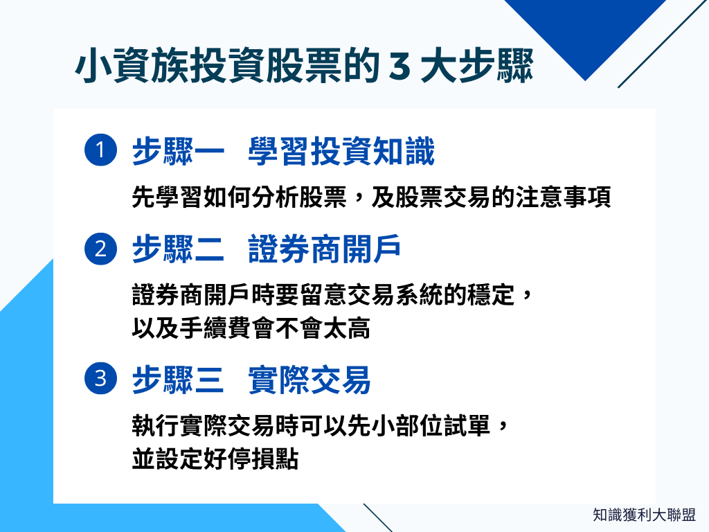 小資族投資股票怎麼做？ 3 大步驟教你上手小資金投資- 知識獲利大聯盟
